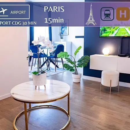 Appartamento L'Ecrin Bleu - Proche Paris Épinay-sur-Seine Esterno foto